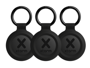 TravelTag for Android & iPhone - Water-resistant - 3-Pack - Charcoal Black